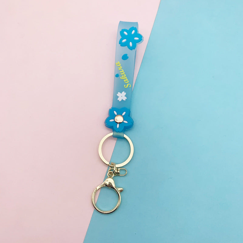 Wholesale Soft Glue Transparent Lanyard Keychains